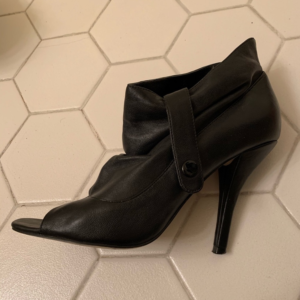 Steven By Steve Madden Black Open-Toe Booties - image 6